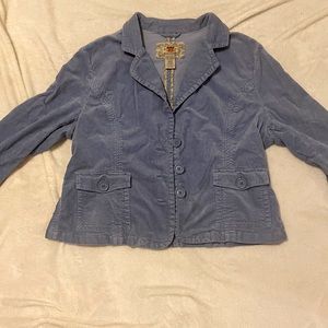 Baby blue corduroy vintage blazer